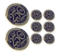 VERDANVERSE 8 Piezas Broche Patriótico 8 Piezas 3 CM para Mujer, Pin Conmemorativo del 250.º Aniversario de Estados Unidos, Aleación Brillante, Adecuado para Sombreros, Mochilas y Ropa en