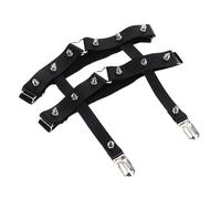 VERDANVERSE Anillo De Ligas Elegante y Antideslizante De Moda Diseño De Corazón Negro, Arnés Ajustable Pieza Para Mujer, Complemento Punk Para Baile y Eventos