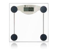 VERDANVERSE Báscula Electrónica de Peso Corporal Transparente 290X280X22 MM Pantalla LCD Digital para Baño Escala de Vidrio Templado de Alta Resistencia Sensor de Precisión para Uso