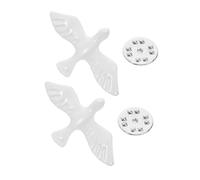 VERDANVERSE Broche De Miniatura Esmaltado 2 Piezas Accesorio Católico Para Comunión y Bautizo Símbolo Religioso De Paz Diseño Duradero y Tamaño Pequeño