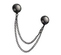 VERDANVERSE Broche Magnético para Chales y Bufandas Pin Creativo con Cadena Decorativa Accesorio Invisible para Sujetar Prendas y Pañuelos Color Negro Elegante