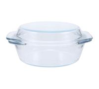 VERDANVERSE Cacerola de Vidrio con Tapa 065 L Apta para Microondas Bol Transparente Resistente al Calor para Cocina Doméstica y Almacenamiento de Alimentos
