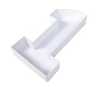 VERDANVERSE Caja de Globos Número 1 para Fiesta Infantil Marco de Ps Blanco, Decoración Adecuado para Cumpleaños Shower