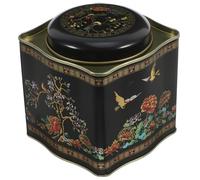 VERDANVERSE Caja Metálica Vintage para Dulces y Té Suelto Lata Cuadrada de Hojalata Resistente y Hermética Recipiente Retro para Galletas Snacks y Almacenamiento Decorativo