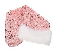 VERDANVERSE Calcetín Navideño Decorativo Grande de Lentejuelas Color Rosa Dorado Bolsa de Calcetines Navideños para Dulces Colgante para Árbol de Navidad y Decoración Festiva Infantil