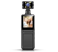 VERDANVERSE Cámara Corporal Portátil 4k con Grabación De Audio para Deporte y Exteriores, Mini Cámara Compacta Ligera con WiFi y Resistente Al Agua, Adecuado para Viajes y Actividad Física