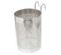VERDANVERSE Cesta de Almacenaje de Acero Inoxidable Drenaje y Diseño Elegante, Porta Cubiertos Resistente Material Grueso y Superficie Lisa para Cocina