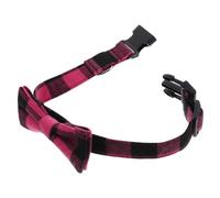 VERDANVERSE Collar para Perros Pequeños con Pajarita Desmontable Diseño Elegante y Cómodo Accesorio Decorativo Ajustable para Mascotas Color Rosa y Negro