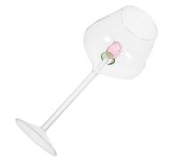 VERDANVERSE Copa de Vino Tinto de Cristal Rosa Grande, Copa Elegante de Vidrio Delicado para Hogar y Bar, Adecuado para Fiestas y Celebraciones, Diseño Europeo Cristal Práctico y Fácil