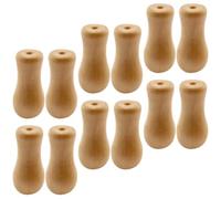 VERDANVERSE Cordón de Tracción para Persianas 12 Piezas de Madera Beige Fácil Montaje para Cortinas en Dormitorio y Sala Estilo Minimalista