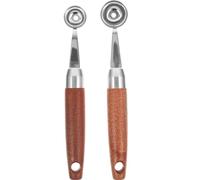 VERDANVERSE Cuchara Sacabolas De Melón y Bolitas De Postre Grande y Pequeña, Acero Inoxidable, Mango Ergonómico, Utensilio De Cocina Para Helado y Fruta, Pack 2 Piezas Para Restaurante y Hogar