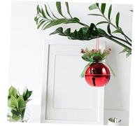 VERDANVERSE Decoración Colgante de Campana de Hierro Vintage con Piña y Bayas Rojas para Árbol de Navidad DIY Mediano Festivo y Regalo Navideño