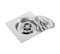 VERDANVERSE Desagüe de Suelo Cuadrado de Acero Inoxidable 12x12 cm con Rejilla y válvula antirretorno para baño y Drenaje de Lavadora, diseño Sleek y Sistema antiolor