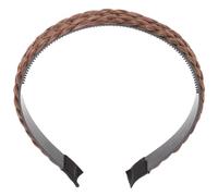 VERDANVERSE Diadema Café Antideslizante para Trenzada de Niña Mujer y Dientes Interiores, Banda Cabello Fibra Color Adecuado para Oficina y Boda