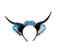 VERDANVERSE Diadema con Cuernos de Buey para Halloween Accesorio de Cosplay y Cómodo para Fiestas de Disfraces y Decoración de Cabello