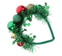 VERDANVERSE Diadema Creativa Con Bola Navideña y Cinta Verde Para Fiesta De Navidad Accesorio De Disfraz Festivo Para Mujer y Niña Tocado Colorido Para Ambiente Alegre