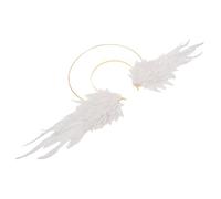 VERDANVERSE Diadema de Halo Ángel Alas y Luna, Tocado para Mujer, Accesorio Ligero para Carnaval, Halloween y Cosplay, Conjunto de Accesorios para Fiesta y Graduación