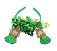 VERDANVERSE Diadema De Rayas Verdes Calle. Diademas Del Día De Patrick Boys St. Disfraz Del Día De Patrick Diadema Festiva Irlandesa Accesorio Irlandés St Diadema Green Sintió