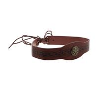 VERDANVERSE Diadema Hecha a Mano y Adecuado para Fiestas Medievales Vikingo Vintage Marrón de Pu, Cómoda Entusiastas Historia