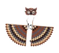 VERDANVERSE Disfraz Infantil de Búho Fieltro Kit de Vestuario Animal para Roles Creativo para Fiestas Halloween y Representaciones Escolares