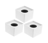 VERDANVERSE Estación de Bandera de Micrófono Cuadrada para Entrevista, Paquete de 3 Unidades, Plástico, Soporte Estable para Periodistas y Transmisiones en Exteriores