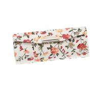 VERDANVERSE Estuche Caja Portátil de Tela y Plástico con Bordado Floral Retro para Pintalabios y Espejo Que Protege y Organiza Lápices Labiales Elegantemente