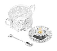 VERDANVERSE Frasco de Vidrio para Condimentos Azucarero Multifuncional para Cocina y Mesa Recipiente Hermético para Especias Dulces y Snacks Uso Hogar y Restaurante Tapa Protectora Práctica