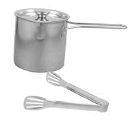 VERDANVERSE Freidora Inoxidable con Filtro y Pinzas Olla de Freír Mini para Cocina para Patatas Pescado y Verduras