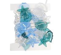 VERDANVERSE Guirnalda de Luces Decorativas Conchas Marinas, y Caracolas, 3 Metros, 30 Led, Funciona Pilas, Decoración Oceánica para Dormitorio y Fiesta