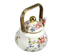 VERDANVERSE Hervidor De Agua De Inoxidable Con Asa Ergonómica Tetera Vintage Para Cocinas De Inducción y Gas Hervidor De Enameled Floral Para Té y Café Diseño Elegante y Práctico