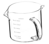 VERDANVERSE Jarra de Leche de Vidrio Transparente de Doble Boca para Café para Leche Jugos y Postres para y Restaurantes