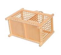VERDANVERSE Jaula de Madera para Mascotas Pequeñas Portátil y Compacta con para Transporte Seguro de Grillos Hámsters y Jerbos Habitat Multifuncional para Animales Pequeños