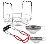 VERDANVERSE Juego de Pinzas para Latas y Embudo de Enlatado de Acero Inoxidable, Resistente y Multifuncional, Accesorio Adecuado para Extracción y Elevación de Frascos en Cocina
