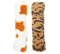 VERDANVERSE Juguetes para Gatos Hierba Gatera Almohada Interactiva De Peluche 2 Unidades Estampado De Vaca y Leopardo Almohada Suave para Gatos De Interior Gatitos y Adultos
