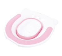 VERDANVERSE Lavabo de Asiento Plegable para Cuidados Postoperatorios y Postparto, Cuenca de Sitz Color Rosa con Base Clara, Antideslizante, Profundo y Fácil de Limpiar, Adecuado para Mujeres