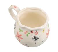 VERDANVERSE Linda Taza de Cerámica Floral Vintage de 380ml con Asa Ergonómica y Diseño Decorativo Adecuado para Café y Té en Casa