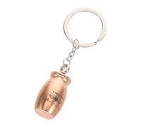 VERDANVERSE Llavero Conmemorativo de Metal Dorado para Cenizas de Mascotas y Humanos, Colgante de Llave Versátil para Recuerdo Memorial y Uso Diario