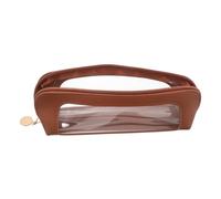 VERDANVERSE Makeup Brush Travel Pouch Compact Transparent Makeup Bags with Smooth Zipper Lightweight Organizer For Eyeliner Pencil Cosmetic Brushes