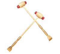 VERDANVERSE Martillo de Masaje de Madera para 2 Piezas Que Promueve Tejido Muscular Profundo Rascador de Espalda Portátil y No Raya la Piel Uso en Oficina y Hogar