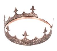 VERDANVERSE Masculina Retro de Cobre Rojo Antiguo Diadema para Fiesta y Espectáculo Accesorio Decorativo para Cabello Diseño Príncipe para Eventos y Disfraces