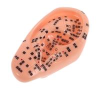VERDANVERSE Modelo De Acupuntura De Oído De Silicona Para Enseñanza De Medicina y Técnicas De Masaje Con Puntos De Acupuntura Grabados Para Práctica Clínica y Educativa