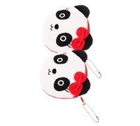 VERDANVERSE Monedero de Tela para Niños Diseño de Panda Adorable, 2 Piezas, Fácil de Usar, No Se Deforma, Pequeño y Práctico para Monedas y Tarjetas