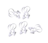 VERDANVERSE Multiusos y Fáciles de Instalar para Cortina de Ducha 10 Clips Redondos de Plástico Color Blanco para Uso en Baño o Hogar