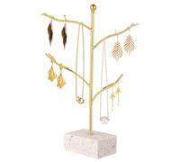 VERDANVERSE Organizador de Joyas con Base de Resina Estable Soporte Colgador para Pendientes Collares y Pulseras Exhibidor Decorativo para Hogar y Tienda