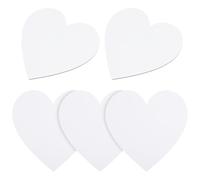 VERDANVERSE Panel de Lienzo de Artista Forma Corazón 5 Piezas Algodón y Papel para Pintura al Óleo y Acrílica Uso Interior para Aficionados y Proyectos DIY