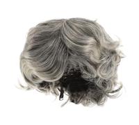VERDANVERSE Peluca Vieja Gris Corta para Mujer Accesorio de Cosplay Halloween y Navidad y Reutilizable para Disfraz y