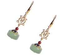 VERDANVERSE Pendientes Retro Largos Estilo Nacional Colgantes para Mujer, Accesorio Decorativo Ligero de Aleación, Multicolor, para Uso Diario y Ocasiones Obsequios, Diseño Color Aleatorio