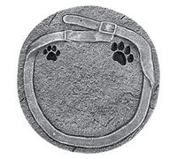 VERDANVERSE Piedra Conmemorativa para Mascotas De Diseño De Huella y Collar Lápida De Jardín para Recordar Tu Perro o Gato Decoración De Jardín Emotiva para Rendir Homenaje Tu Compañero