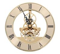 VERDANVERSE Piezas de reparación del movimiento del reloj, mecanismo de reloj grande, reemplazo del inserto del reloj, aleación de zinc, 126 mm, redondo, cristal, para oficinas y espacios