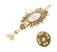 VERDANVERSE Pin de Solapa Cruz de Aleación de Zinc para Comunión, Broche Religioso Dorado para Ropa y Mochila, Accesorio Cristiano para Eventos y Recuerdos Religiosos, 1 Unidad